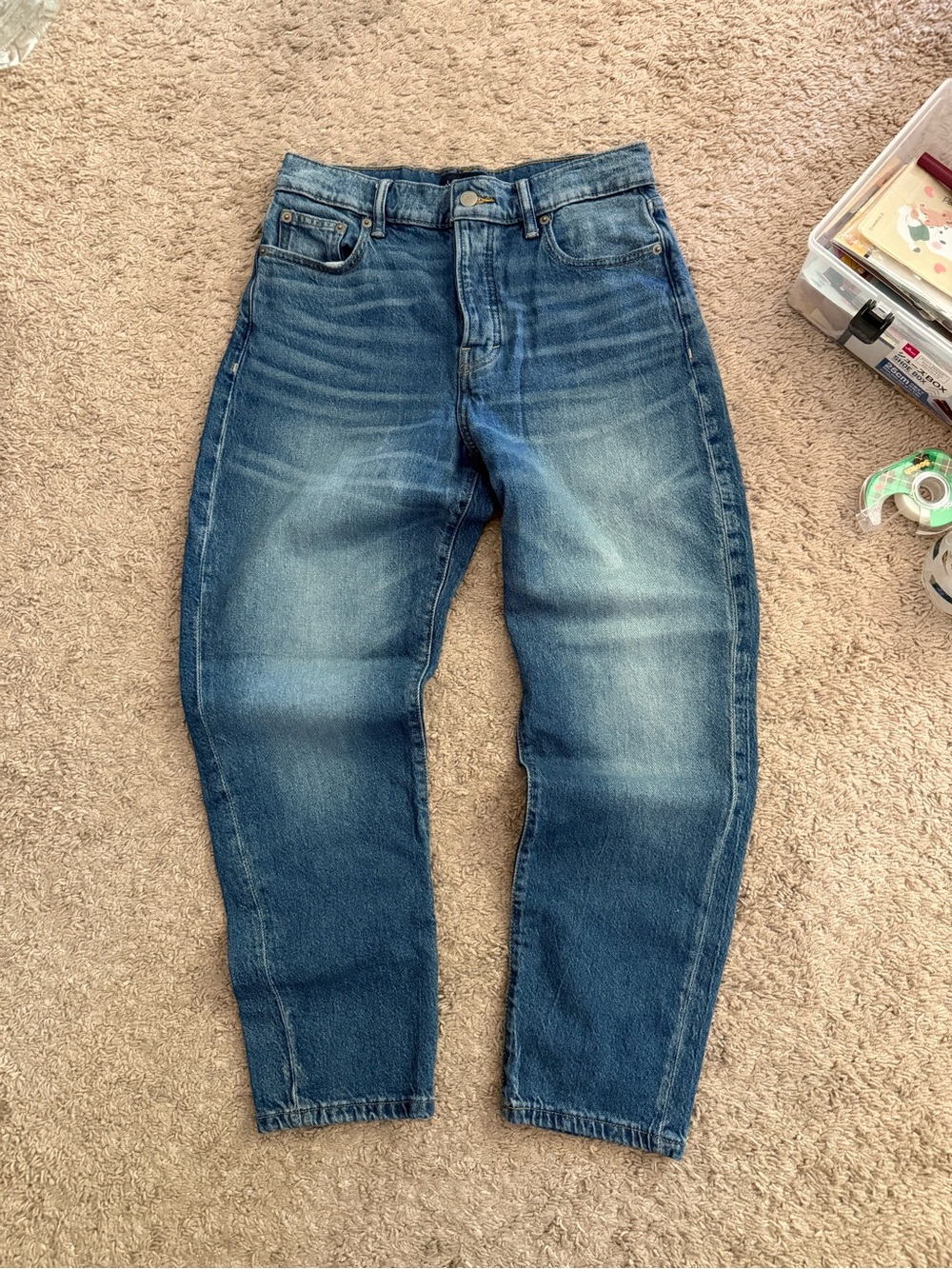Lucky Brand Washed Blue Taper Jeans